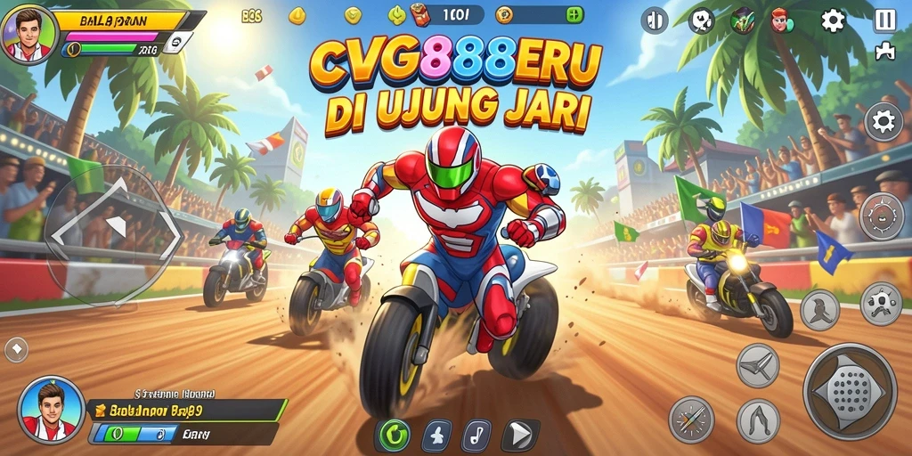 Tampilan gameplay balapan mendebarkan dari CVG8888.