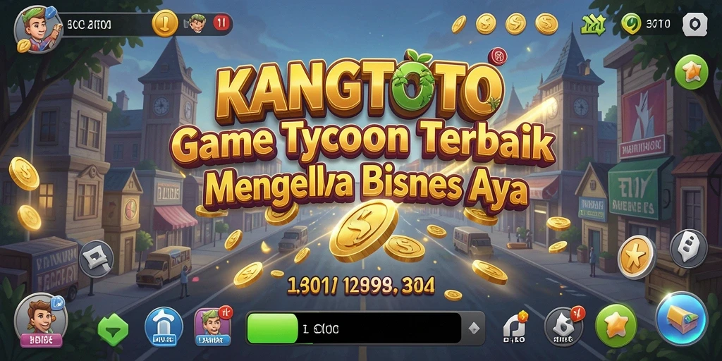 Screenshot gameplay KANGTOTO yang menampilkan manajemen bisnis yang seru.