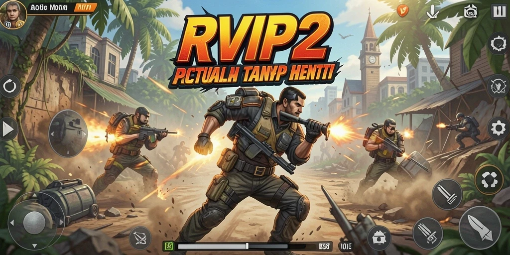 Tampak gameplay mendebarkan di RVIP2 dengan aksi yang cepat.