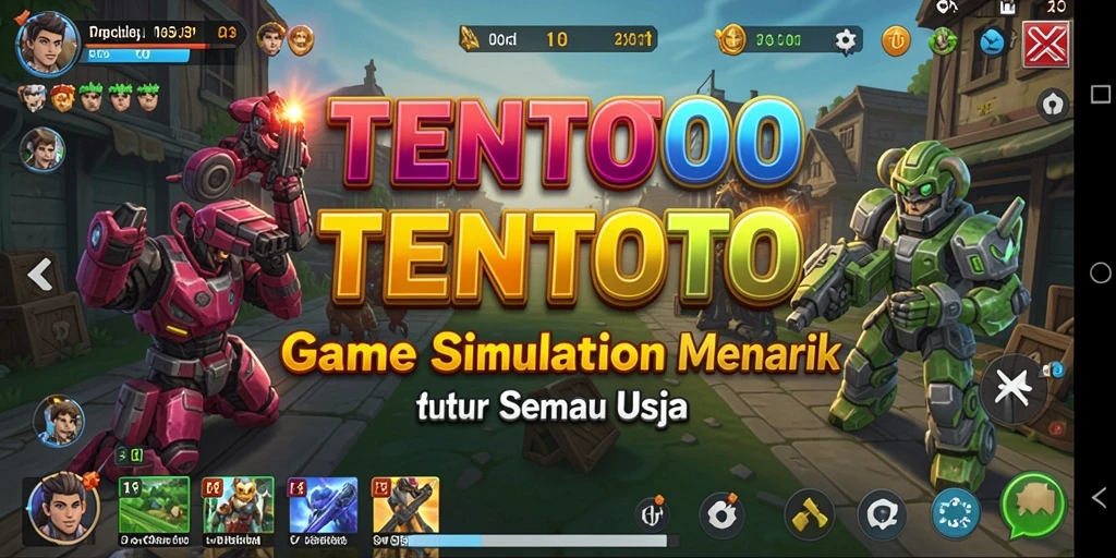 Screenshot gameplay TENTOTO yang menampilkan dunia kreatif dan interaktif.